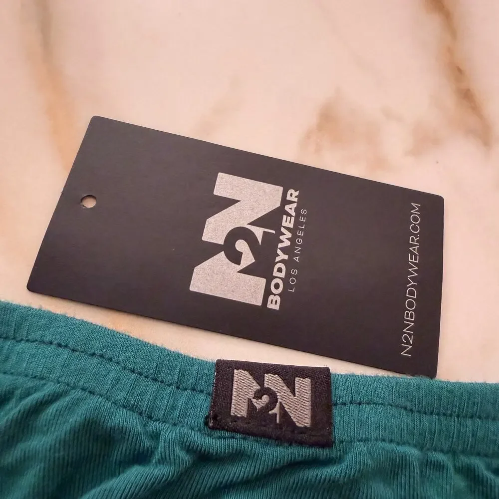 Set Of 2 N2N Bodywear Mens Essential Thong Color Persian Green Size Large